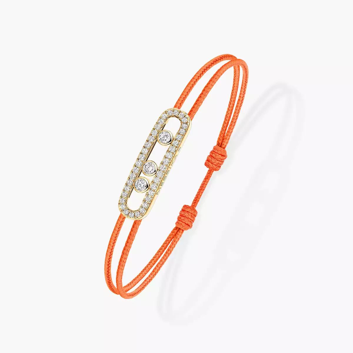 [Miro ]Messika Care(s) pink cord pavé bracelet