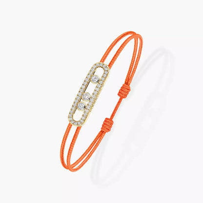 [Miro ]Messika Care(s) pink cord pavé bracelet