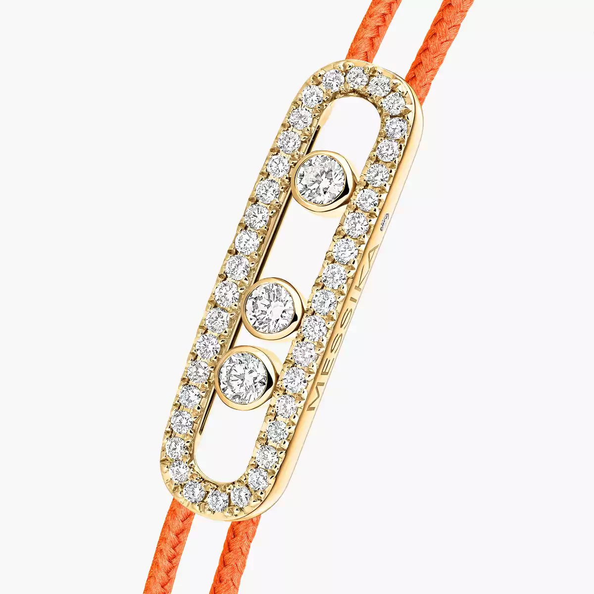 [Miro ]Messika Care(s) pink cord pavé bracelet