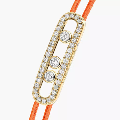 [Miro ]Messika Care(s) pink cord pavé bracelet
