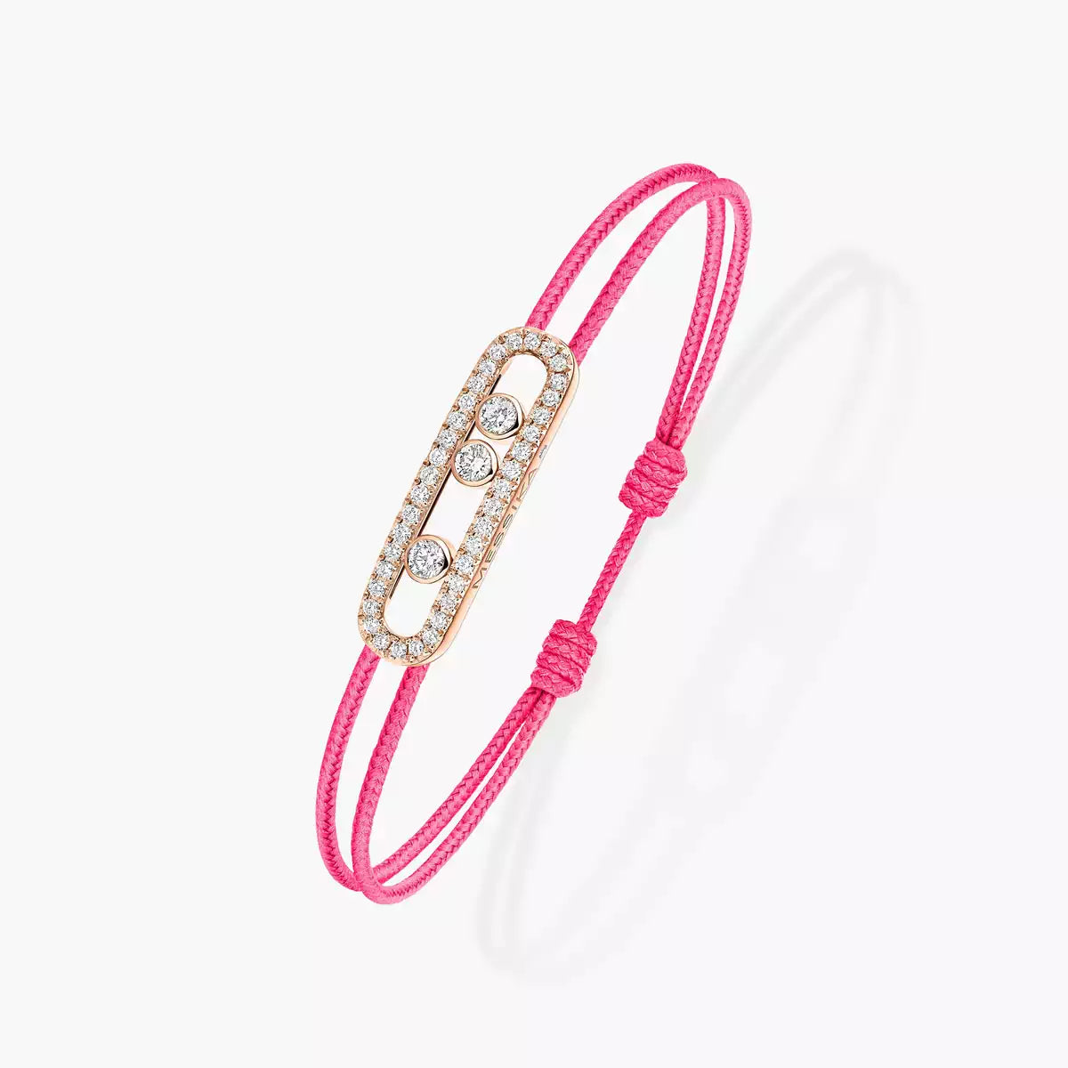 [Miro ]Messika Care(s) pink cord pavé bracelet