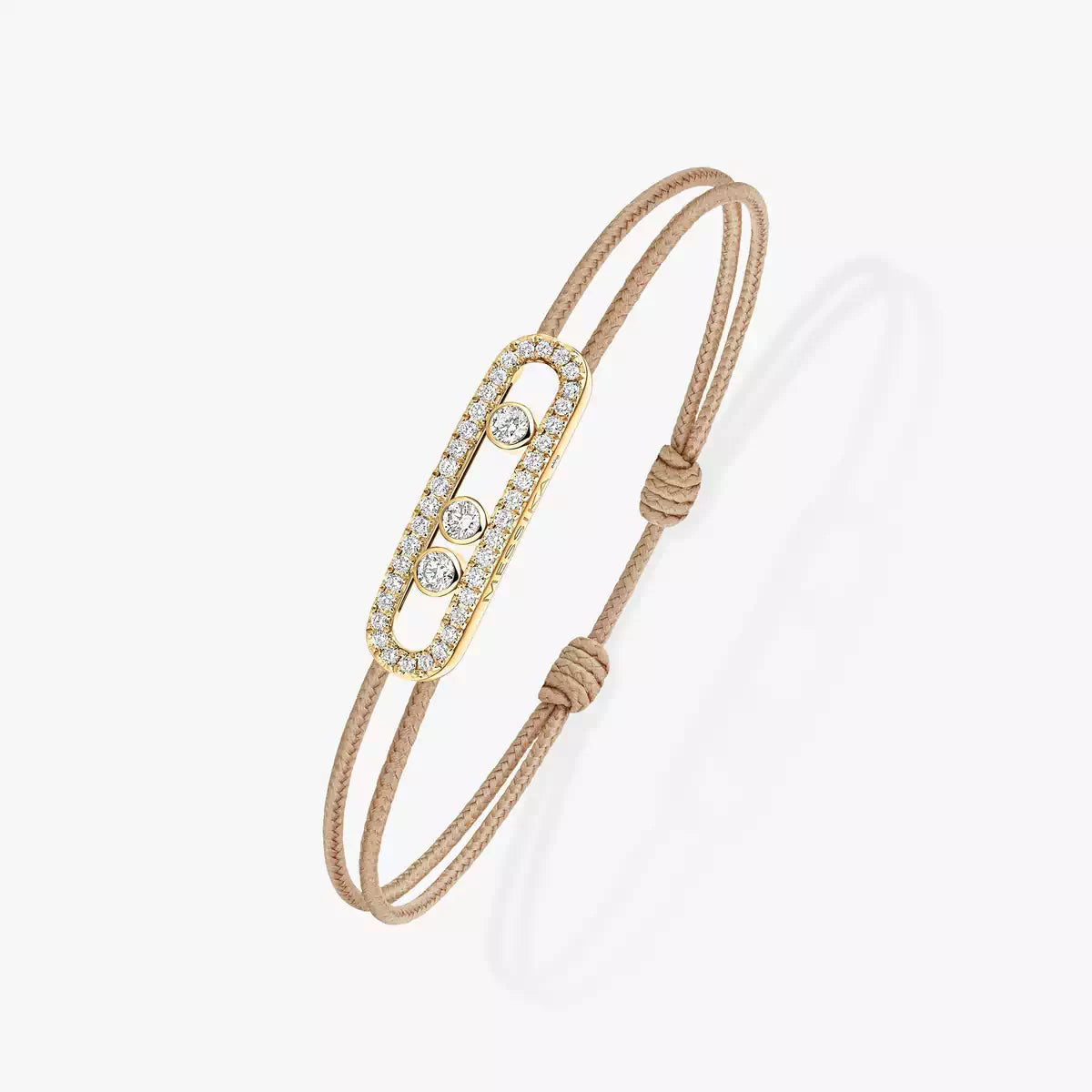 [Miro ]Messika Care(s) pink cord pavé bracelet