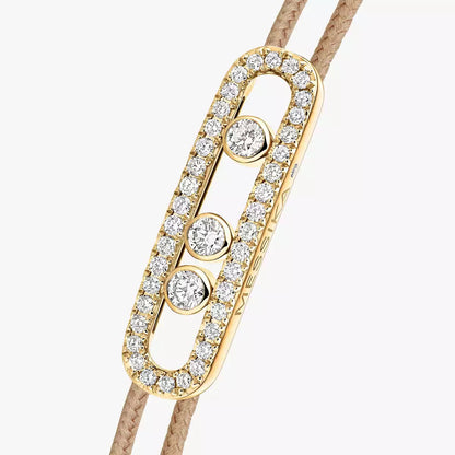 [Miro ]Messika Care(s) pink cord pavé bracelet