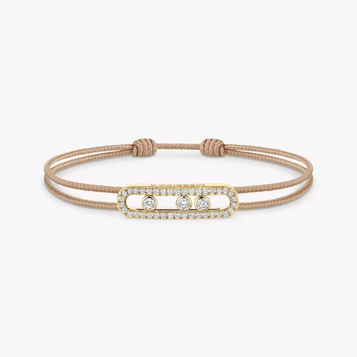 [Miro ]Messika Care(s) pink cord pavé bracelet