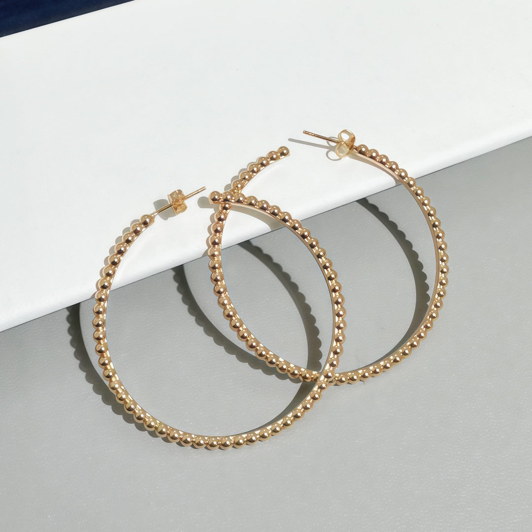 [Miro ]  SMOOTH BEAD STUD EARRINGS