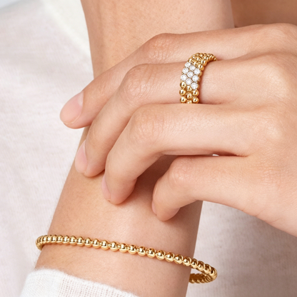 [Miro ]  THREE-ROW DIAMOND RING