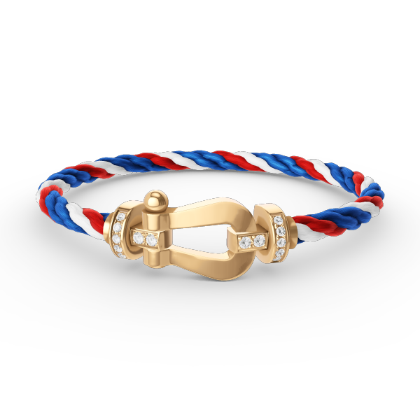 Miro FORCE LARGE HORSESHOE HALF DIAMOND BRACELET GOLD