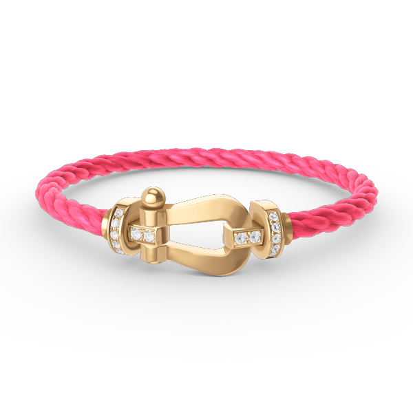 Miro FORCE LARGE HORSESHOE HALF DIAMOND BRACELET GOLD