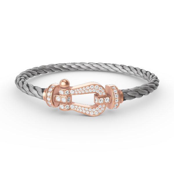 Miro FORCE LARGE HORSESHOE FULL DIAMOND BRACELET ROSE GOLD