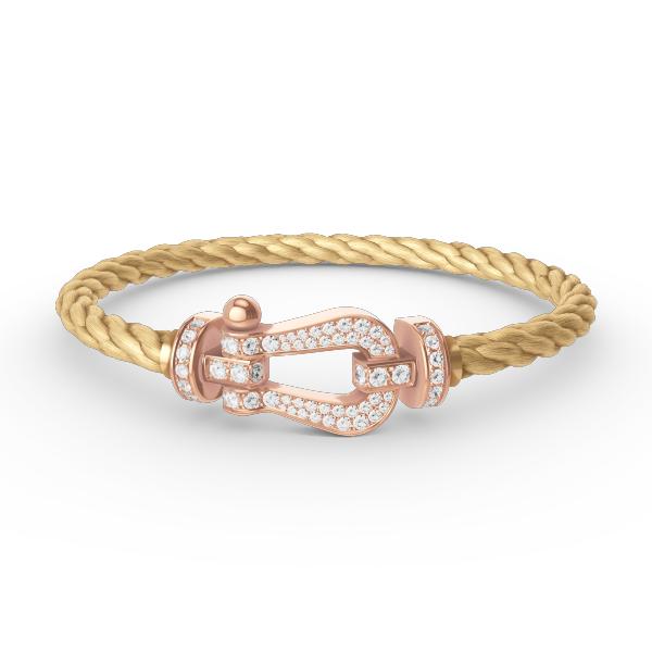 Miro FORCE LARGE HORSESHOE FULL DIAMOND BRACELET ROSE GOLD