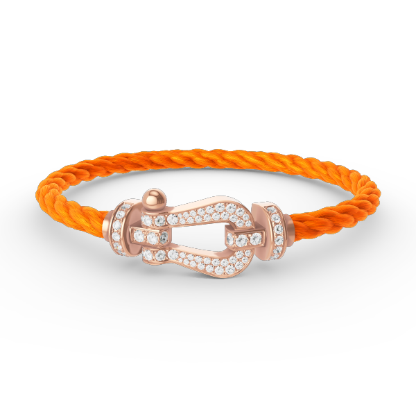 Miro FORCE LARGE HORSESHOE FULL DIAMOND BRACELET ROSE GOLD