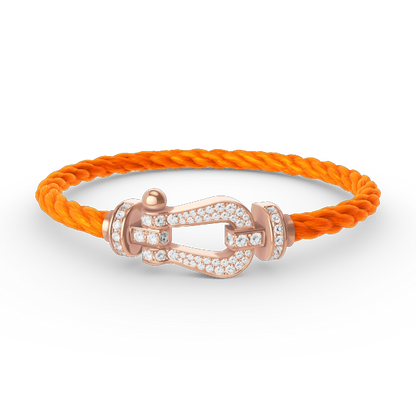 Miro FORCE LARGE HORSESHOE FULL DIAMOND BRACELET ROSE GOLD