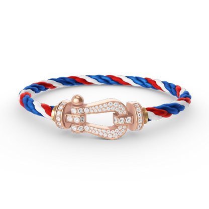 Miro FORCE LARGE HORSESHOE FULL DIAMOND BRACELET ROSE GOLD