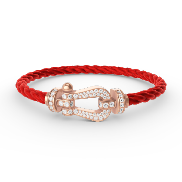 Miro FORCE LARGE HORSESHOE FULL DIAMOND BRACELET ROSE GOLD