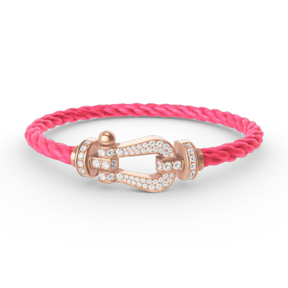 Miro FORCE LARGE HORSESHOE FULL DIAMOND BRACELET ROSE GOLD