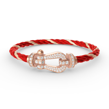 Miro FORCE LARGE HORSESHOE FULL DIAMOND BRACELET ROSE GOLD