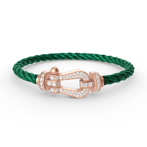 Miro FORCE LARGE HORSESHOE FULL DIAMOND BRACELET ROSE GOLD