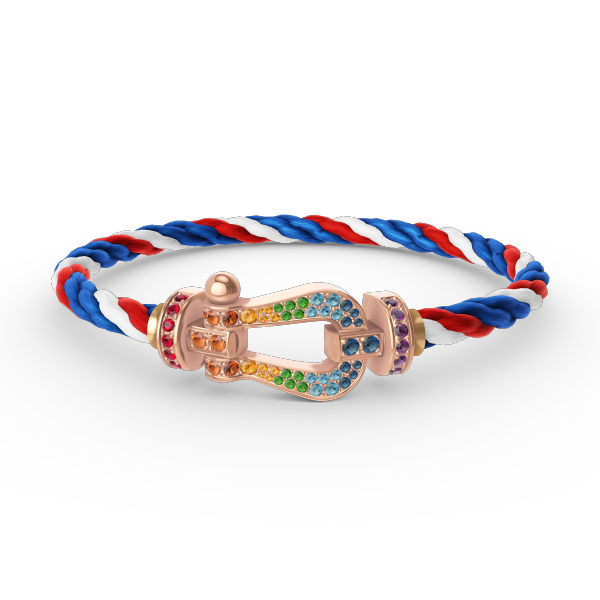 Miro FORCE LARGE HORSESHOE  COLORED DIAMOND BRACELET ROSE GOLD