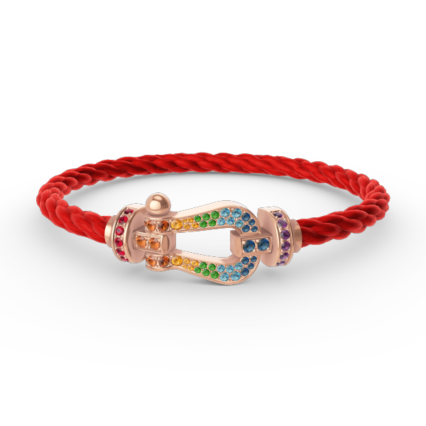 Miro FORCE LARGE HORSESHOE  COLORED DIAMOND BRACELET ROSE GOLD
