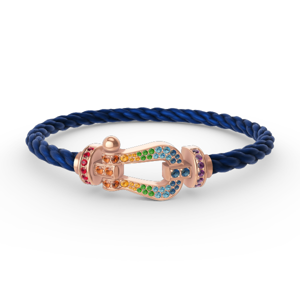 Miro FORCE LARGE HORSESHOE  COLORED DIAMOND BRACELET ROSE GOLD