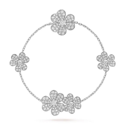Miro FRIVOLE SILVER 5 FLOWERS BRACELET