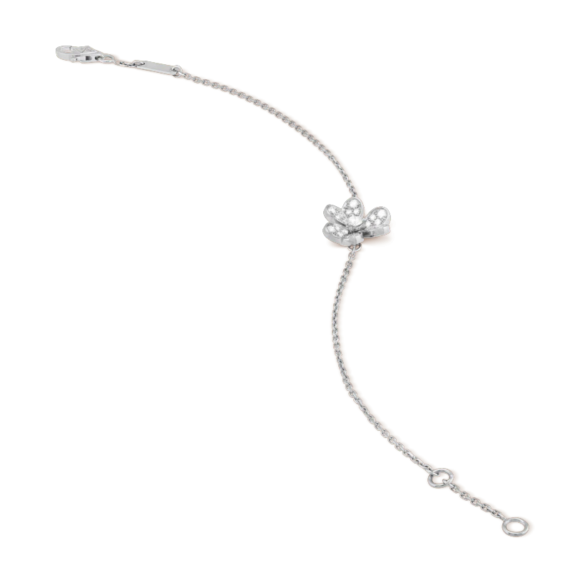 Miro FRIVOLE SILVER FLOWER DIAMOND BRACELET