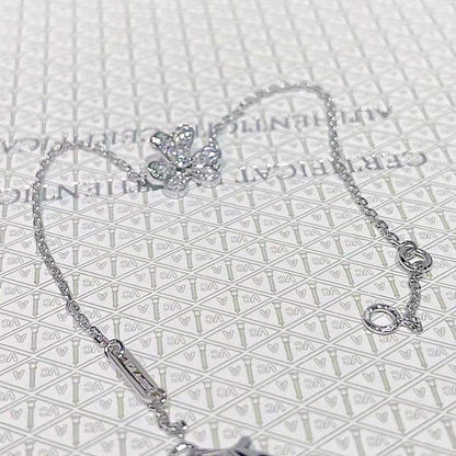 Miro FRIVOLE SILVER FLOWER DIAMOND BRACELET