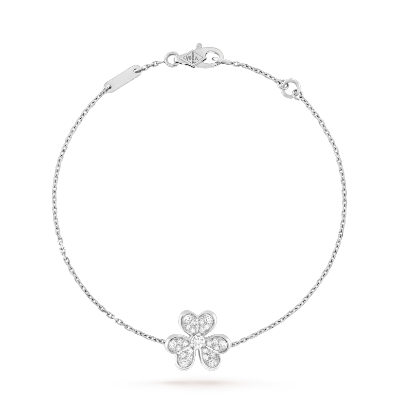 Miro FRIVOLE SILVER FLOWER DIAMOND BRACELET