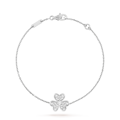 Miro FRIVOLE SILVER FLOWER DIAMOND BRACELET