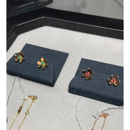 Miro FRIVOLE  FLOWER PINK EARRINGS