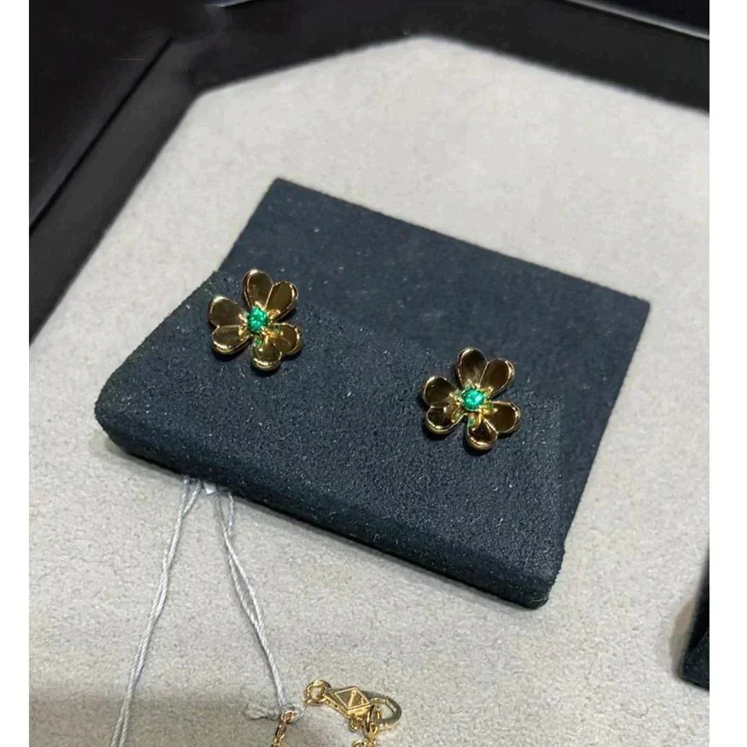 Miro FRIVOLE  FLOWER MALACHITE EARRINGS