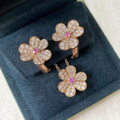 Miro FRIVOLE ROSE GOLD FLOWER DIAMOND NECKLACE