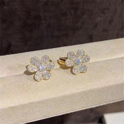 Miro FRIVOLE GOLD FLOWER DIAMOND EARRINGS