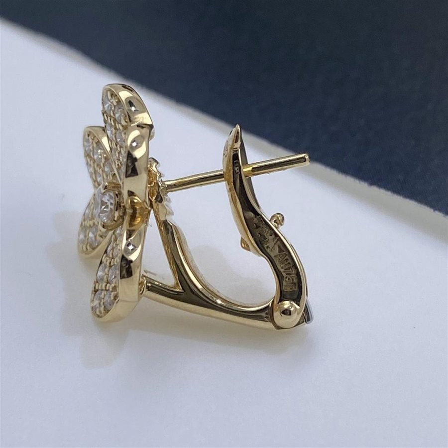 Miro FRIVOLE GOLD FLOWER DIAMOND EARRINGS