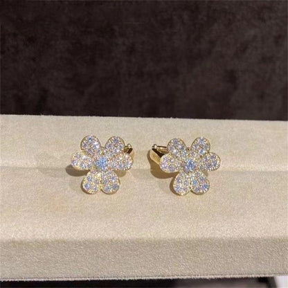 Miro FRIVOLE GOLD FLOWER DIAMOND EARRINGS