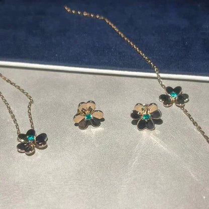 Miro FRIVOLE  FLOWER MALACHITE EARRINGS