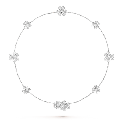 Miro FRIVOLE SILVER 9 FLOWERS NECKLACE