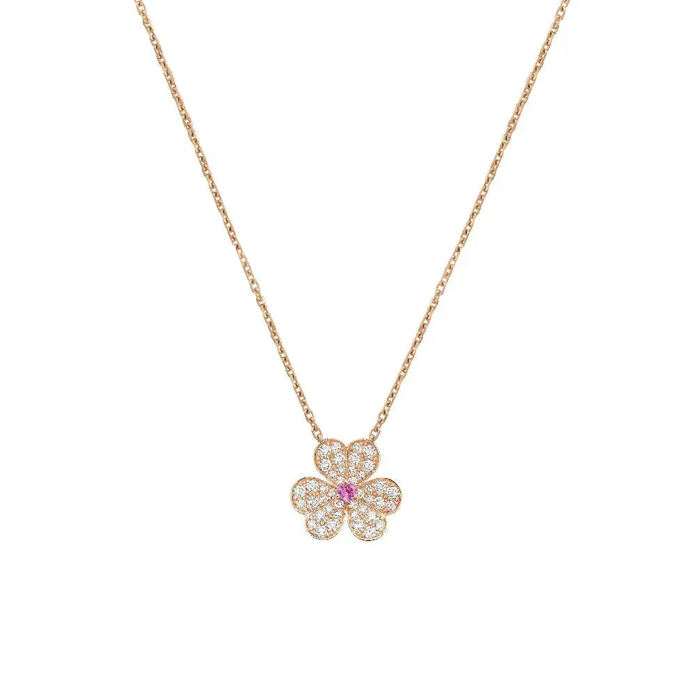 Miro FRIVOLE ROSE GOLD FLOWER DIAMOND NECKLACE