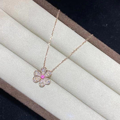 Miro FRIVOLE ROSE GOLD FLOWER DIAMOND NECKLACE