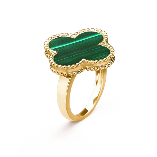 Miro CLOVER MALACHITE RING