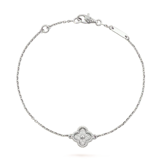 Miro CLOVER  SINGLE FLOWER BRACELET SILVER