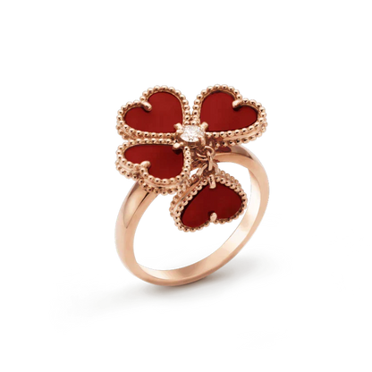 Miro SWEET CLOVER CARNELIAN RING