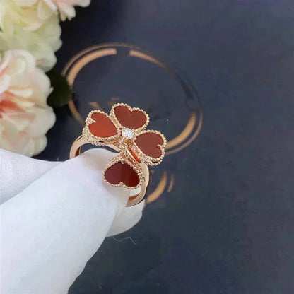 Miro SWEET CLOVER CARNELIAN RING