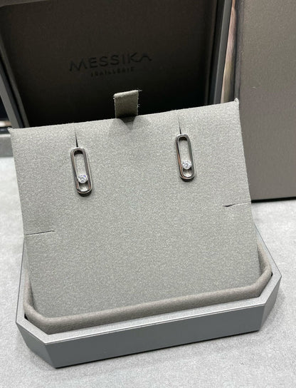 [Miro ] MOVE UNO SMALL 1 DIAMOND EARRINGS