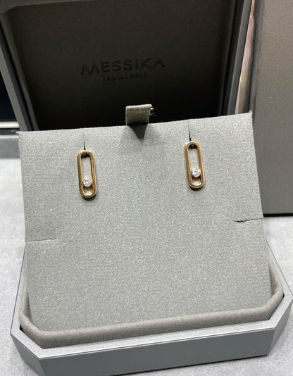 [Miro ] MOVE UNO SMALL 1 DIAMOND EARRINGS