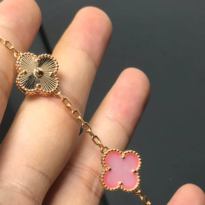 [Miro ]New  CLOVER 5 MOTIFS  PINK MOP BRACELET COLLECTION