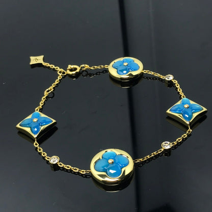 Miro STAR AND SUN 4 MOTIF BLUE BRACELET