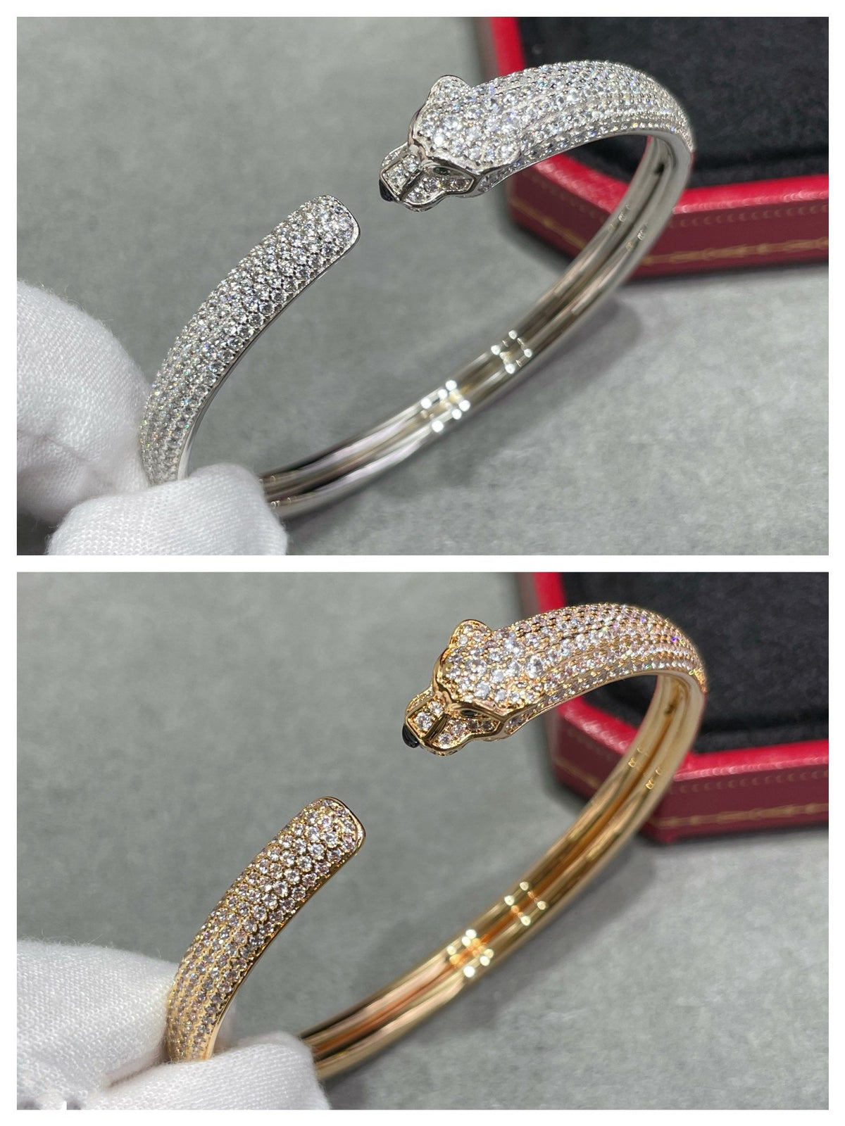 Miro PANTHERE FULL DIAMOND OPEN BRACELET
