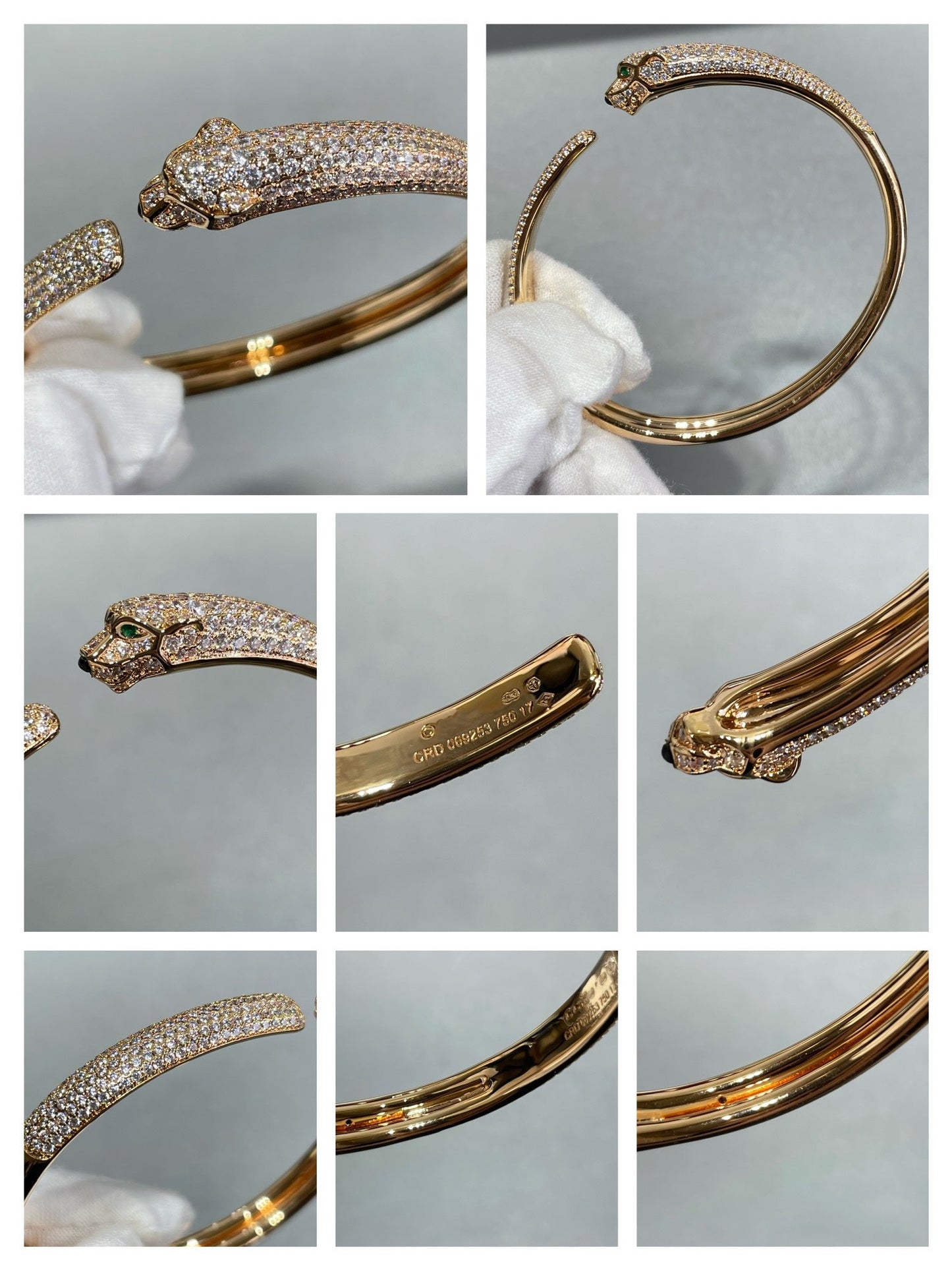 Miro PANTHERE FULL DIAMOND OPEN BRACELET