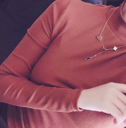 Miro LUCKY SPRING 4 MOTIFS ROSE GOLD NECKLACE